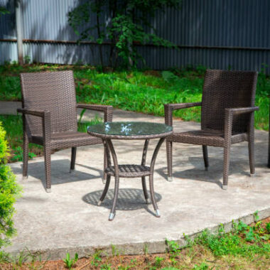 Photo of wicker furnishings in the garden